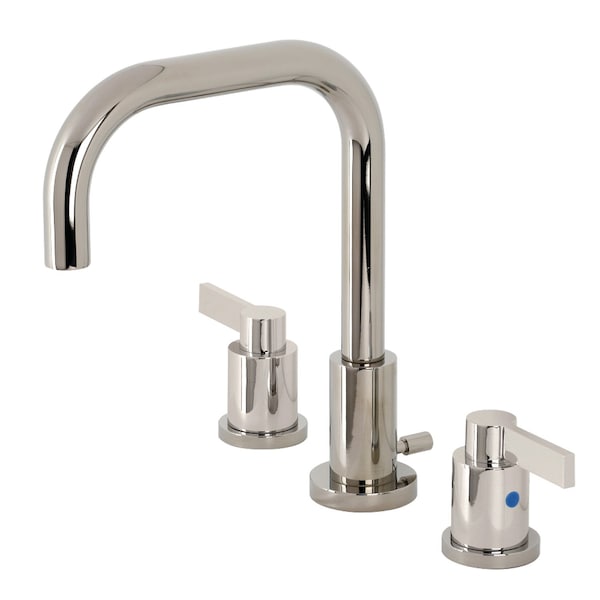 FSC8939NDL NuvoFusion Widespread Bathroom Faucet W/ Brass Pop-Up, Nickl